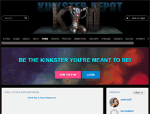 Tablet Screenshot of kinkstersdepot.com